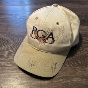 PGA 2000 Signed Hat Unknown Signatures Golf Cap Strapback Adjustable Valhalla